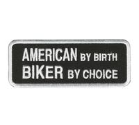 Hot Leathers Sew or Iron On Embroidered | American Biker by Choice Patch 4 Denim Leather Jacket & Vest | PPL9001-4W x 2H