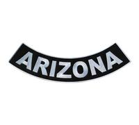 Hot Leathers Sew or Iron On Embroidered | Arizona Bottom Rocker Patch 4 Denim Leather Jacket & Vest | PPM5005-12W x 3H