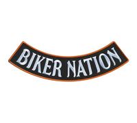 Hot Leathers Sew or Iron On Embroidered Biker Nation Bottom Rocker Patch 4 Denim Leather Jacket & Vest PPM5183-12W x 3H