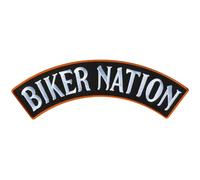 Hot Leathers Sew or Iron On Embroidered Biker Nation Top Rocker Patch 4 Denim Leather Jacket & Vest PPM4183-12W x 3H