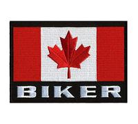 Hot Leathers Sew or Iron On Embroidered | Canadian Biker Flag Patch for Denim, Leather Jacket & Vest | PPF5006-5W x 4H