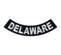 Hot Leathers Sew or Iron On Embroidered | Delaware Bottom Rocker Patch 4 Denim Leather Jacket & Vest | PPM5015-12W x 3H