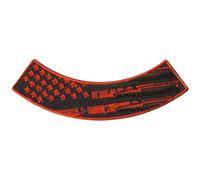 Hot Leathers Sew or Iron On Embroidered Flag Bullets Bottom Rocker Patch 4 Denim Leather Jacket & Vest PPM5188-4W x 1H