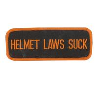 Hot Leathers Sew or Iron On Embroidered | Helmet Laws Suck Patch for Denim, Leather Jacket and Vest | PPL9058-4W x 2H