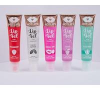 Hot Lips Gel with Vitamin E - Moisturizing & Hydrating Lip Gel - Repairs Dry & Chapped Lips Non-Stick Formula, Long-Wearing, Assorted Flavours (Pack of 3, Cherry, Bubble Gum, Strawberry)