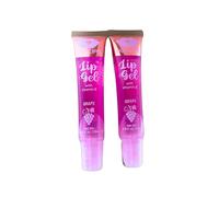 Hot Lips Gel with Vitamin E - Moisturizing & Hydrating Lip Gel - Repairs Dry & Chapped Lips Non-Stick Formula, Long-Wearing, Assorted Flavours (Pack of 2, Bubble Gum)
