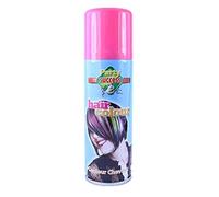 HOT LOOK LDIES WOMENS MENS UNISEX FANCY DRESS NOVELTEY HAIR SPRAY WHITE BLACK YELLOW ORANGE PINK SILVER PURPLE RED GREEN BLUE 125ML (PINK)