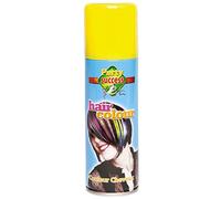 HOT LOOK LDIES WOMENS MENS UNISEX FANCY DRESS NOVELTEY HAIR SPRAY WHITE BLACK YELLOW ORANGE PINK SILVER PURPLE RED GREEN BLUE 125ML (YELLOW)