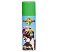 HOT LOOK LDIES WOMENS MENS UNISEX FANCY DRESS NOVELTEY HAIR SPRAY WHITE BLACK YELLOW ORANGE PINK SILVER PURPLE RED GREEN BLUE 125ML (GREEN)