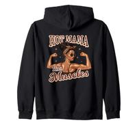 Hot Mama Has Muscles Motivational Zip Hoodie