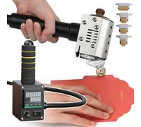 Hot Melt Adhesive Roller Glue Applicator, Adjustable Temperature 50-220℃, 4 Types Glue Nozzles, Ideal for Packaging and Leather Products