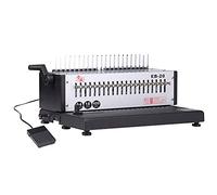 Hot melt Binding Machine Office Accessories,A4 Paper Electric Apron Clip Comb Binding Machine, 24 Holes for Electric Punching, 21 Steel Knives, All Steel Body, Suitable for School, Library,