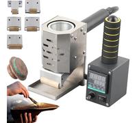 Hot Melt Glue Dispenser, Hand Push Glue Roller Machine with Digital Display, 4/5 Size Glue Rollers, Temperature Range 45-350℃, for Leather Packaging (150ml)