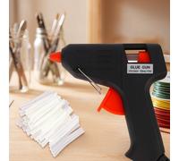 Hot Melt Glue Gun Electric Trigger, Diy Adhesive Tool With 100 Glue Sticks 100mm
