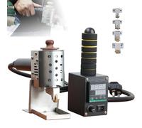 Hot Melt Glue Roller Machine, Portable Leather Bag Gluing Tool, Hand Push Glue Dispenser with 4 Rollers, 50-220℃, 150ml