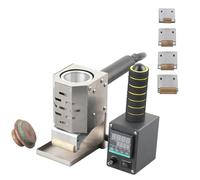 Hot Melt Glue Roller Machine, Portable Leather Bag Gluing Tool, Hand Push Glue Dispenser with 4 Rollers, 50-220℃, 150ml