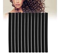 Hot Melt Glue Stick, Set of 12 Professional Hair Extensions Keratin Gun Bond Stick Glue Hair Extension Wig Hot Melt Glue Stick Stickers Hair Styling Tool(Nero)