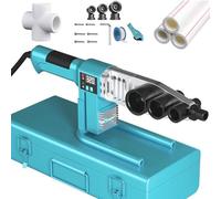 Hot Melt Welder Welding Tool Kit, Plastic Pipe Welding Machine with Anti-Blocking Die, Professional Scissor, Double Heat Dissipation, Digital Display for PE/PB/PPR Pipe Fusion