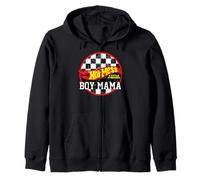 Hot Mess A Little Stressed Boy Mama Zip Hoodie
