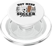 Hot Mess Always Stressed Soccer Mama Mother's Day Game Day PopSockets PopGrip for MagSafe