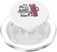 Hot Mess Always Stressed Soccer Mama Mother's Day Game Day PopSockets PopGrip for MagSafe