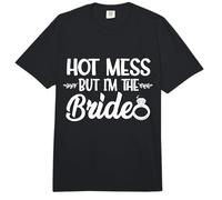 Hot Mess But I'm The Bride Comfort Colors Adult Heavyweight T-Shirt