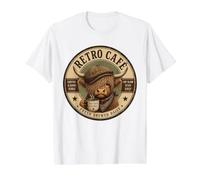Hot Mess Caffeine Queen Cute Highland Cow Coffee Pink Bow Value Graphic T-Shirt, Men, White, M