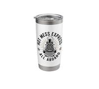 Hot Mess Express All Aboard Funny Train Stainless Steel Insulated Tumbler