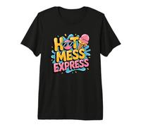 Hot Mess Express Ice Cream Sunglasses Fun Premium T-Shirt