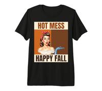 Hot Mess Happy Fall Vintage Pinup Woman Premium T-Shirt