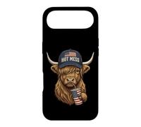 Hot Mess Highland Cow USA American Farm Animal Lover Funny Case for iPhone Air