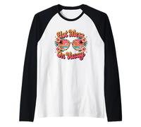 Hot Mess On Vacay Sunglasses Summer Fun Raglan Baseball Tee