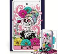 Hot Mess Tarot Card Illustration 1000 Pieces Puzzles for Teenagers Brain Teaser Real Thick Family Pastime Birthday Gift (38x52cm)