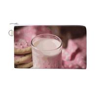 Hot Milk And Biscuits Canvas Coin Purse, Portable Zippered Change Pouch for Women, Small Wallet for Coins Keys Cards Lipstick