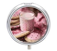 Hot Milk and Biscuits Pill Case Pill Box with 3 Compartments