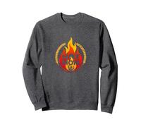 Hot Mom Appreciation Society Fiery Motherhood Tribute Sweatshirt, Adult Unisex, Dark Heather Grey, XXL