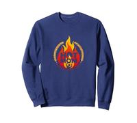 Hot Mom Appreciation Society Fiery Motherhood Tribute Sweatshirt, Adult Unisex, Navy, XXL