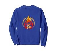 Hot Mom Appreciation Society Fiery Motherhood Tribute Sweatshirt, Adult Unisex, Royal Blue, XXL