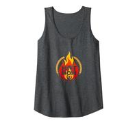 Hot Mom Appreciation Society Fiery Motherhood Tribute Tank Top, Women, Dark Heather Grey, XL
