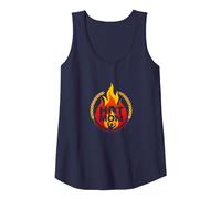 Hot Mom Appreciation Society Fiery Motherhood Tribute Tank Top, Women, Navy, M