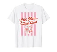 Hot Mom Walk Club Active Mama Fitness Stroll Apparel Value Graphic T-Shirt, Men, White, S