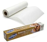 Hot n Fresh 1 x Baking Paper Roll 450mm x 50m White Parchment Sheets Roll Greaseproof Food Grade Oven Safe for Cooking Baking Air Fryer Steaming
