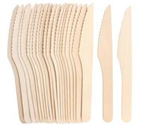 Hot n Fresh 500 x Disposable Wooden Knives Biodegradable Birchwood Cutlery Set for Parties Picnic Travelling Camping Catering Supply Party Tableware