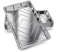 Hot n Fresh Heavy-Duty Aluminium Foil Trays - Pack of 50 - for Baking, Roasting, BBQ & Food Storage - Oven & Freezer Safe