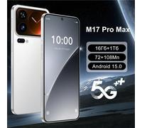 HOT NEW M17 Pro Max Android Smartphone 5G Dual Sim Cellphones 7.3inch HD Cell Phone Original Global Version Mobile Phone Black
