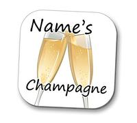Hot off the Press Personalised Coaster - Champagne!