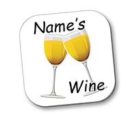 Hot off the Press Personalised Coaster -Reserved for Wine - High Gloss Finish