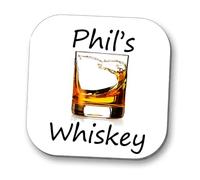 Hot off the Press Personalised Coaster - Whiskey! High Gloss Finish