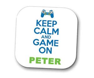 Hot Off The Press UK Personalised Keep Calm Gamer Coaster/Drink Mat