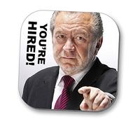 Hot Off The Press UK You're Hired!i Humourous New Job style drink mat, Lord Sugar, stocking filler